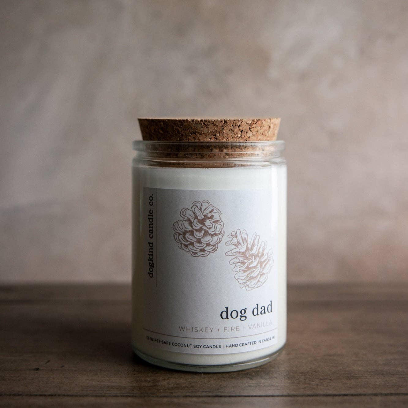 Dog dad - whiskey, fire + vanilla: Small 3.6 oz