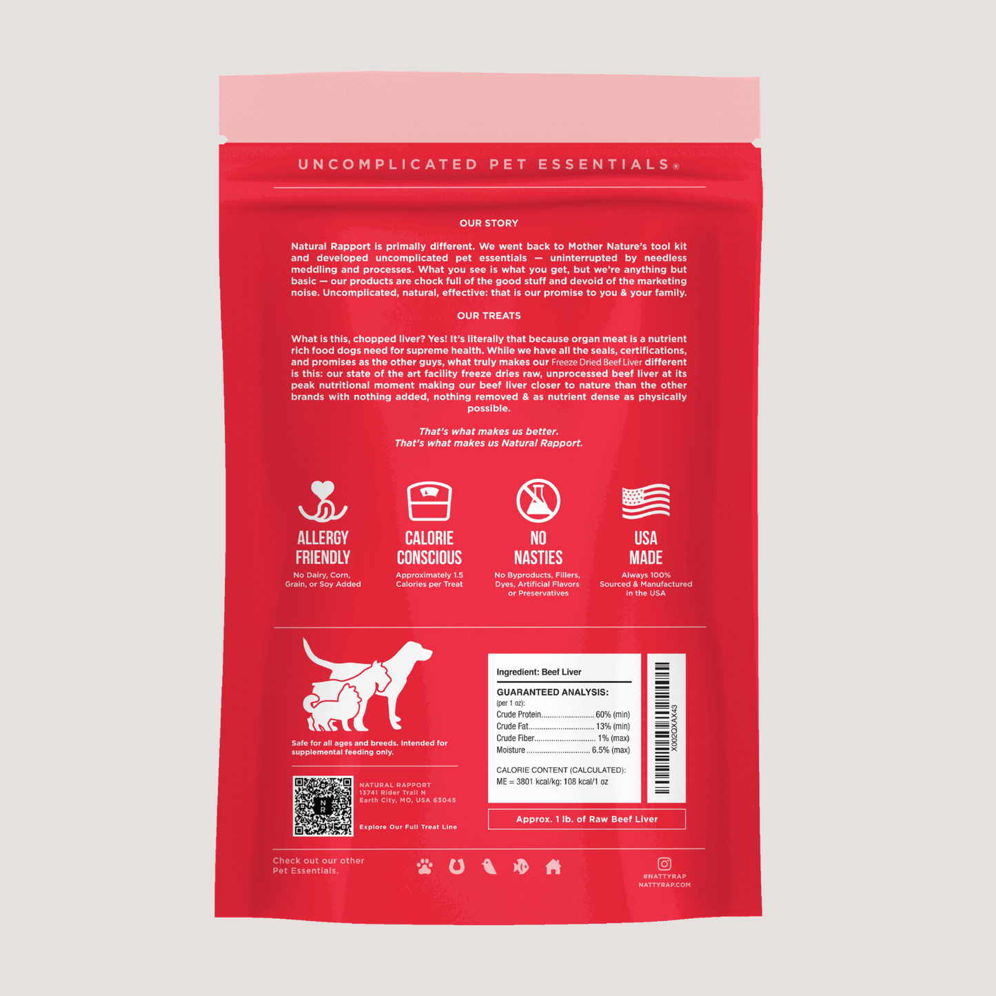 The Only Freeze Dried Beef Liver Dogs Need: 8 oz bag