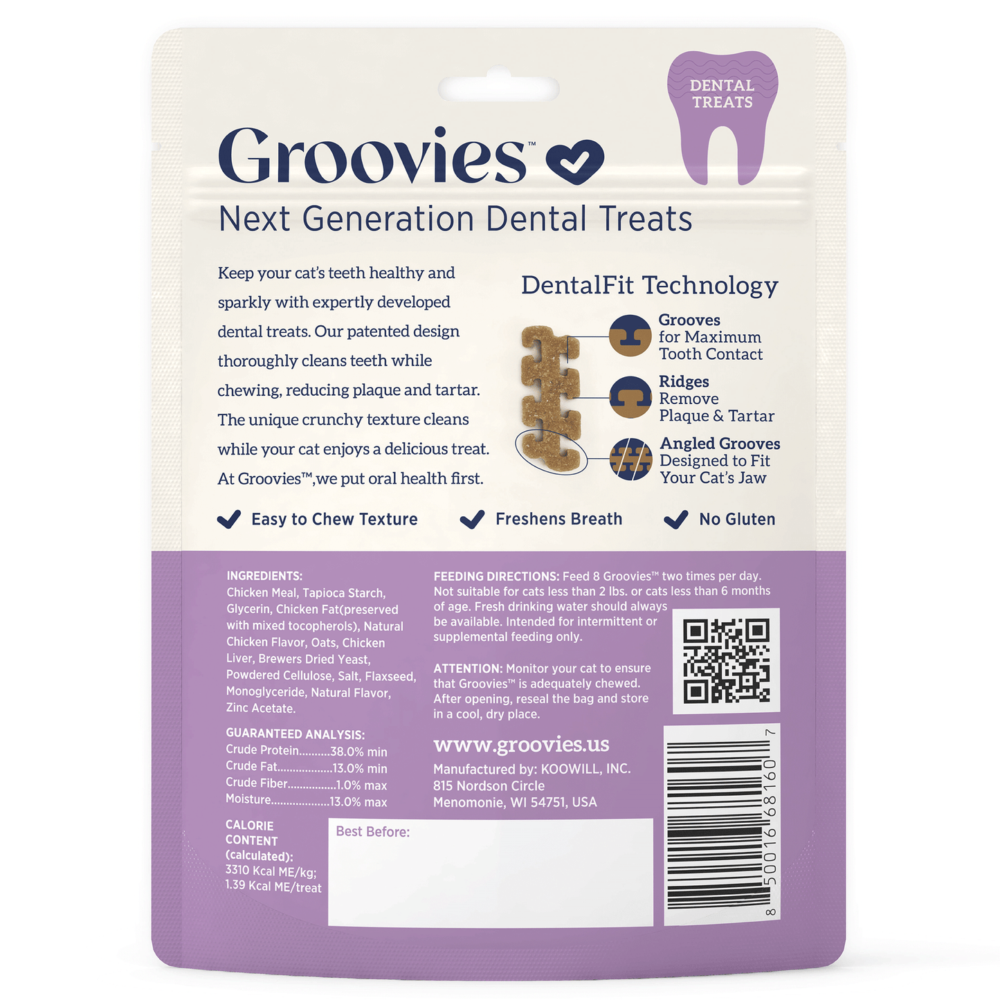 GROOVIES Cat Dental Treats 7.05oz