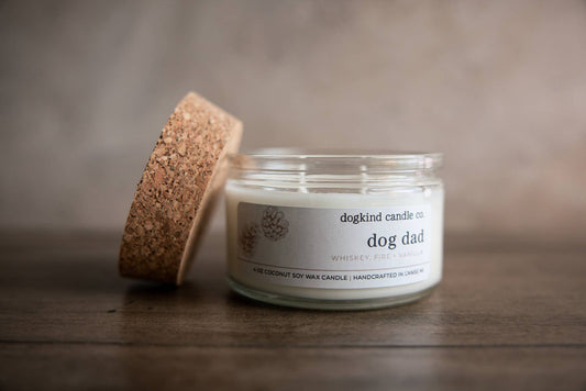 Dog dad - whiskey, fire + vanilla: Small 3.6 oz