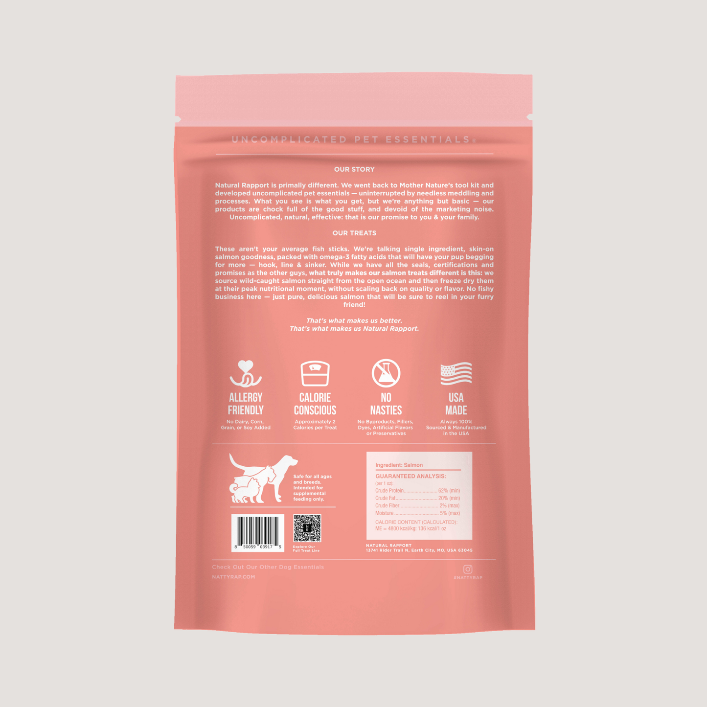 The Only Freeze Dried Salmon Dogs Need: 3 ounce