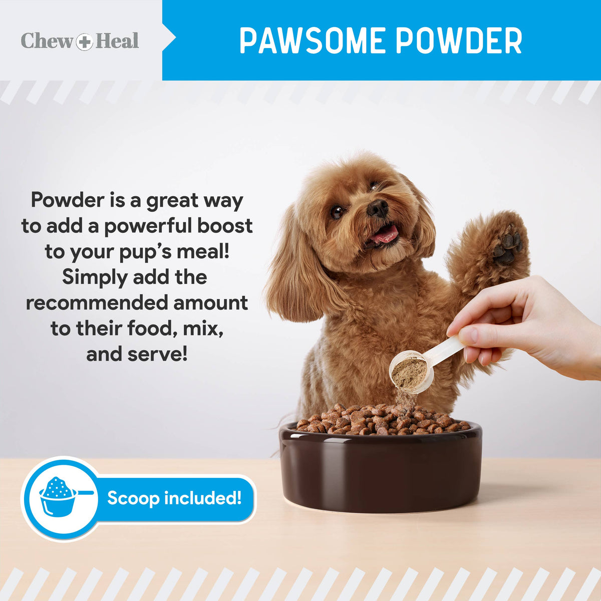 Advanced Dental Support Powder with 6 Actives for Dogs: Large