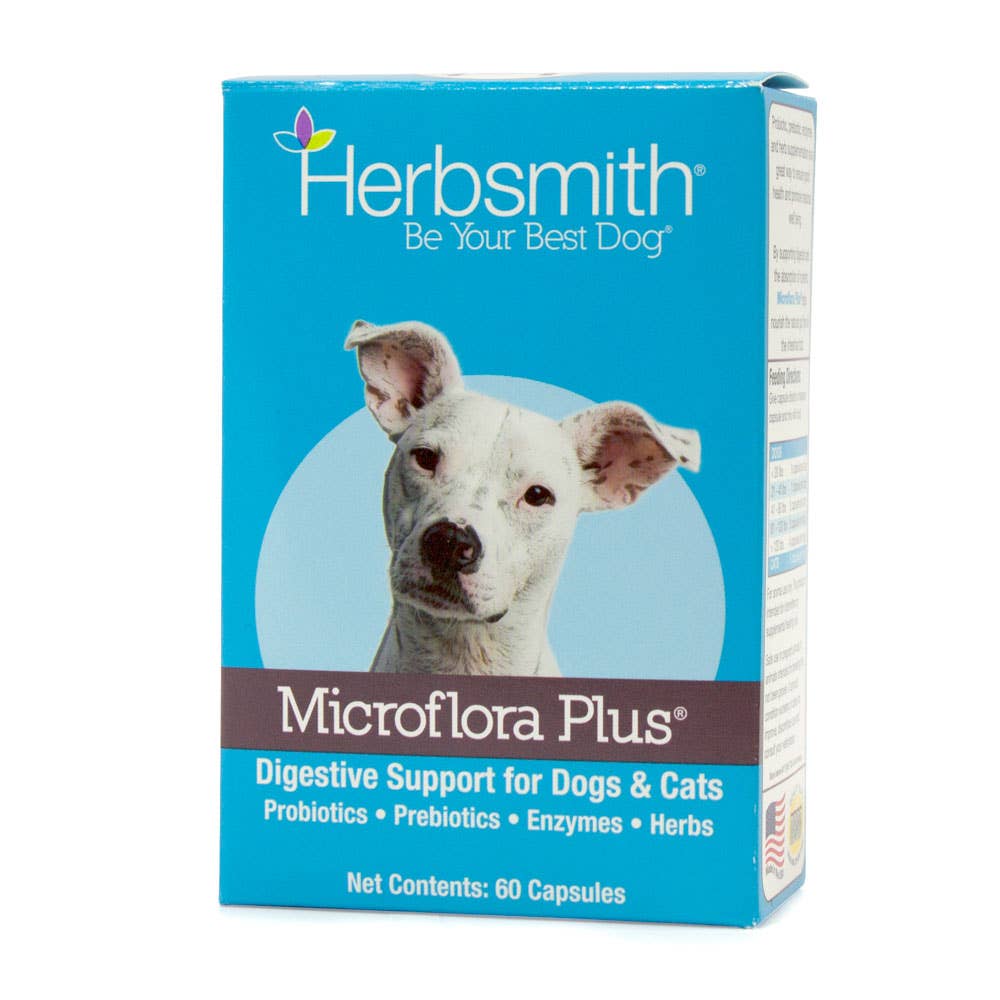 Microflora Plus - Digestive Aid for Dogs & Cats: 120 Capsules