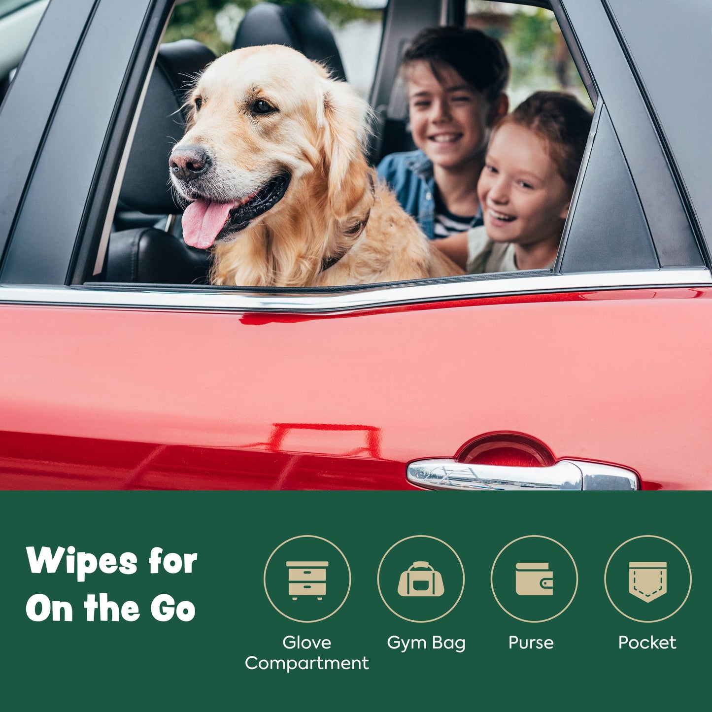 Extra Thick Herbal-Infused Dog Grooming Wipes - 100 Wipes