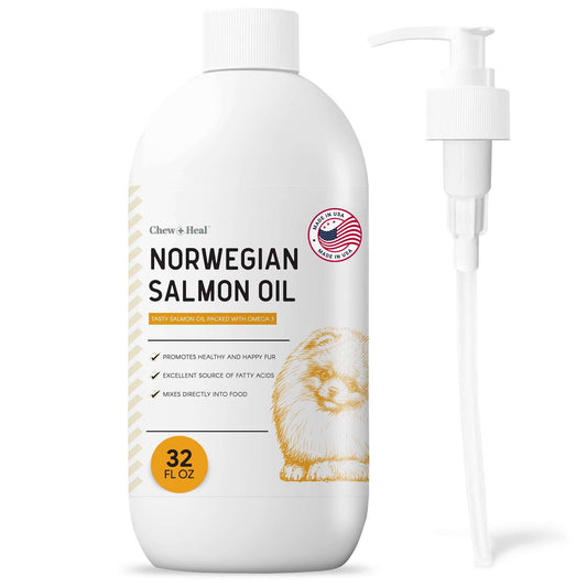 Norwegian Salmon Oil Skin & Coat Supplement for Dogs & Cats: 32oz