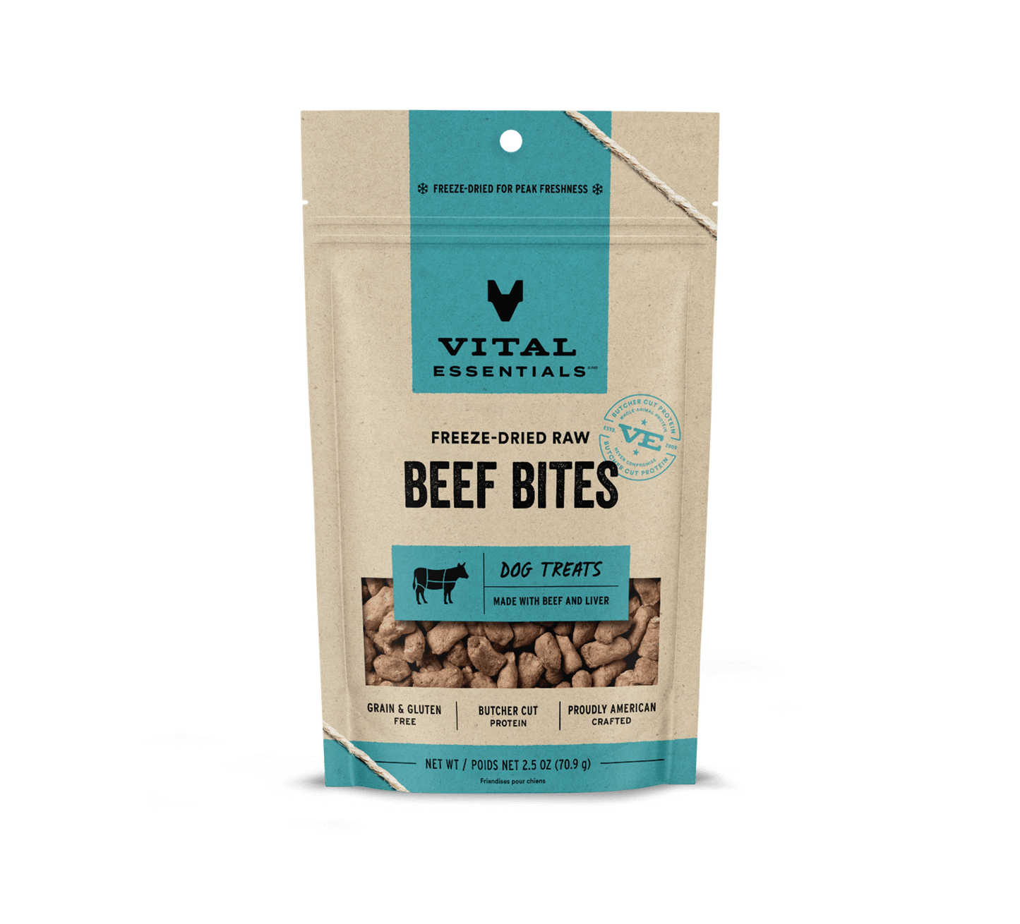 Vital Essentials Beef Bites FD Dog Treats 2.5 oz