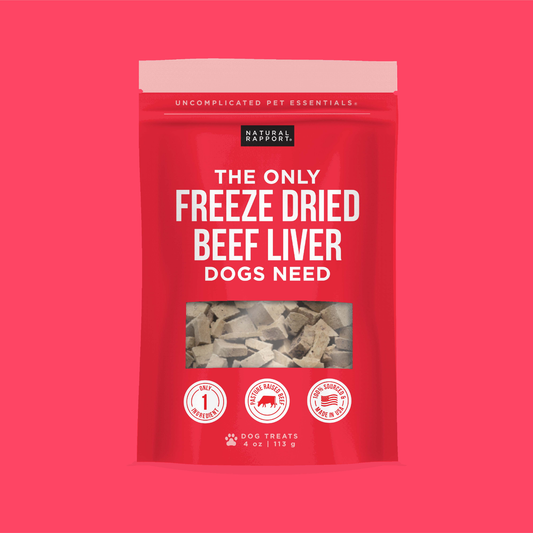 The Only Freeze Dried Beef Liver Dogs Need: 4 oz bag