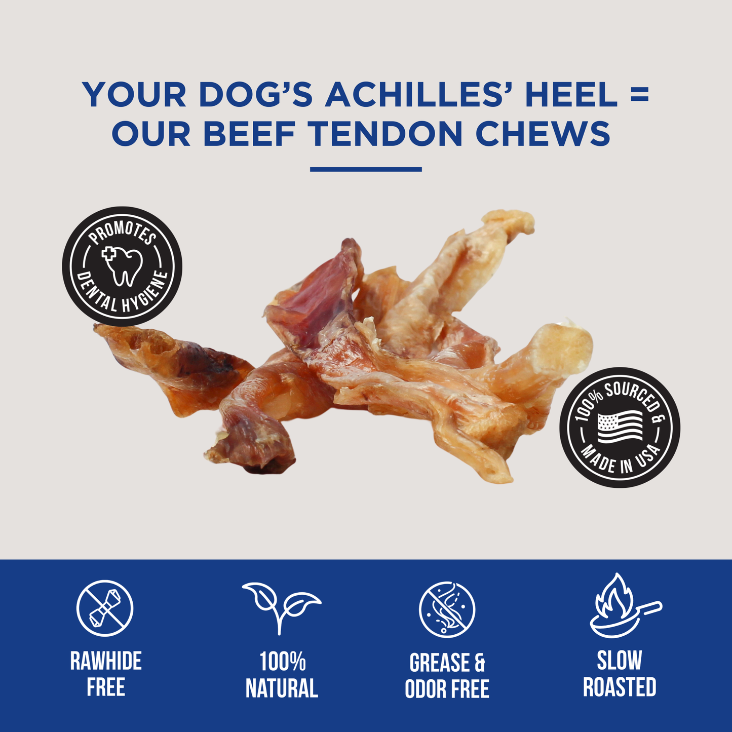 The Only Beef Tendon Chews Dogs Need: Regular - 10 count