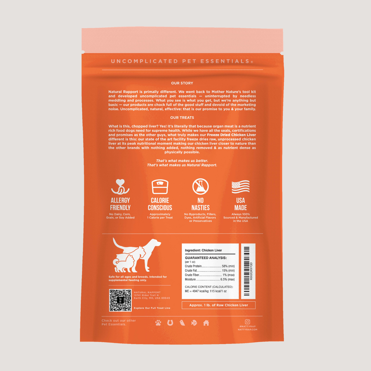 The Only Freeze Dried Chicken Liver Dogs Need: 8 oz bag