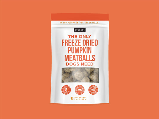 The Only Freeze Dried Pumpkin Meatballs Dogs Need: 7 oz bag
