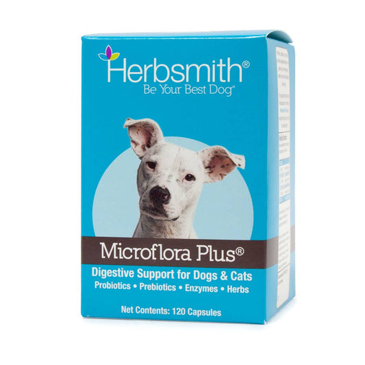 Microflora Plus - Digestive Aid for Dogs & Cats: 120 Capsules