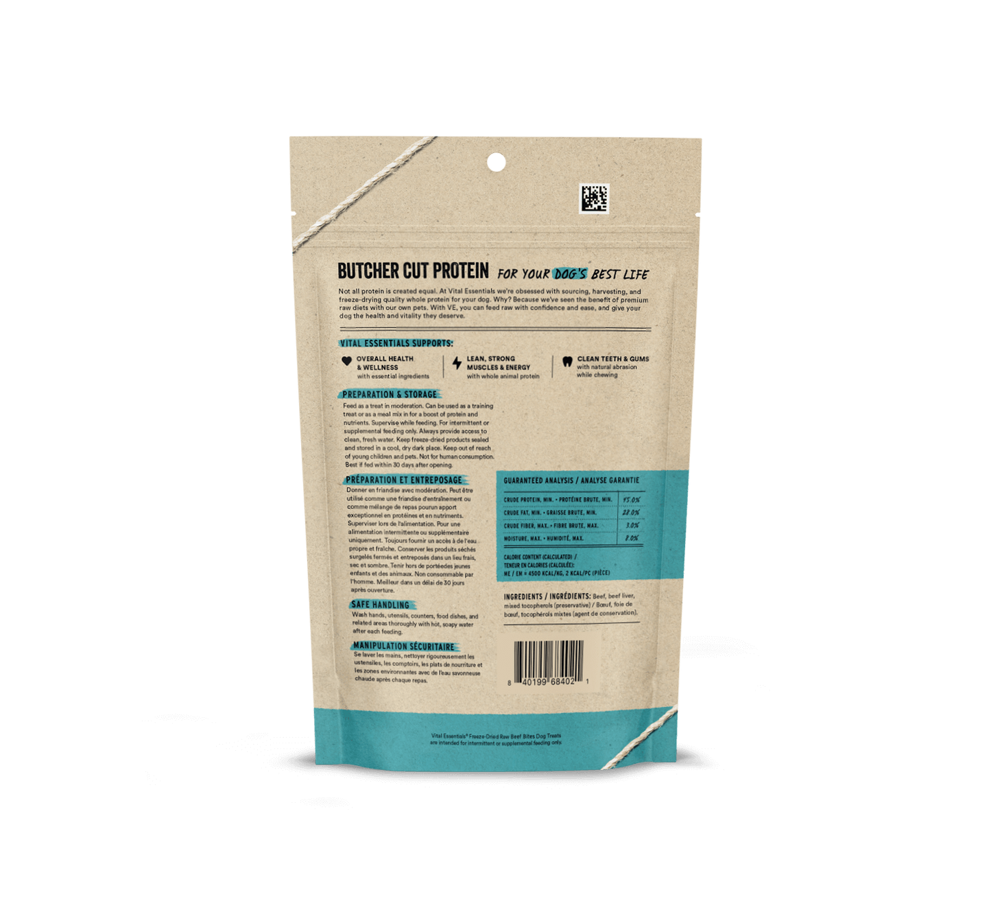 Vital Essentials Beef Bites FD Dog Treats 2.5 oz