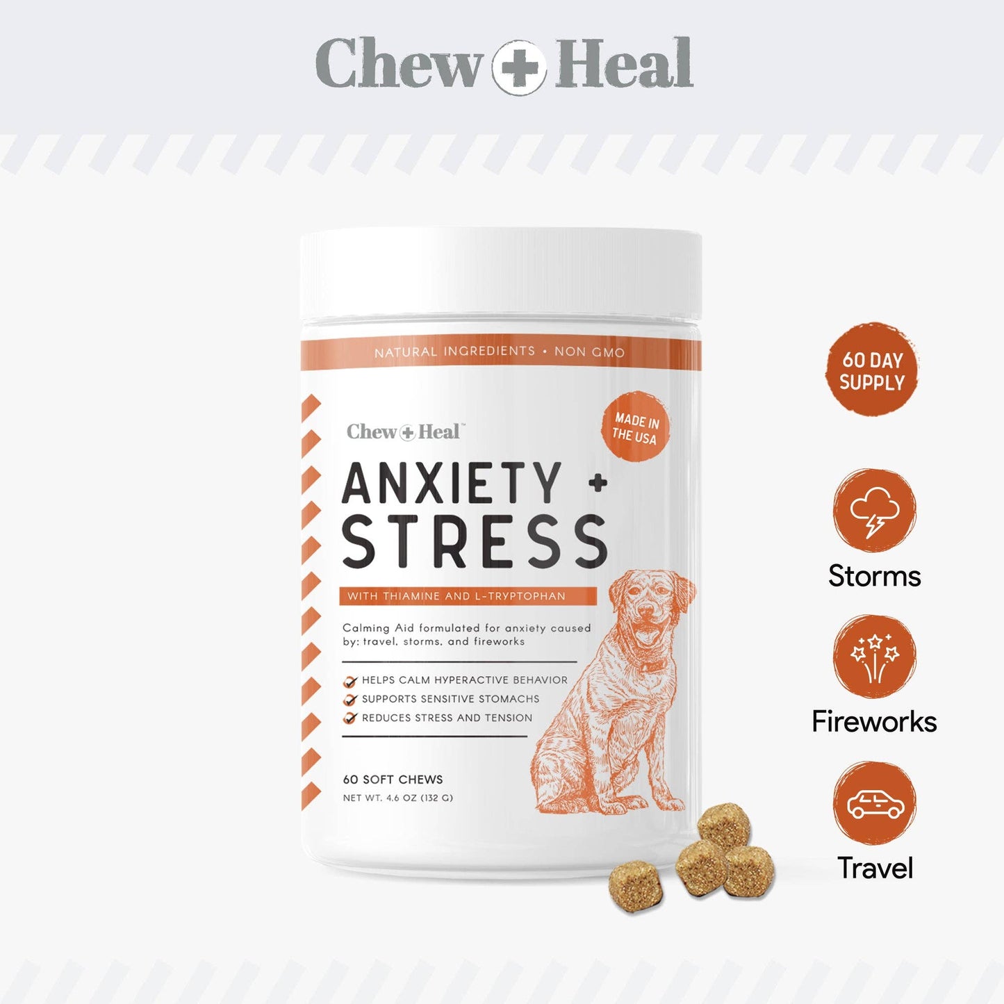 Calming Anxiety & Stress: 60 count