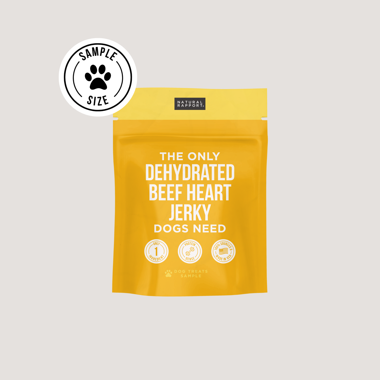 The Only Dehydrated Beef Heart Jerky Dogs Need: 4 oz bag