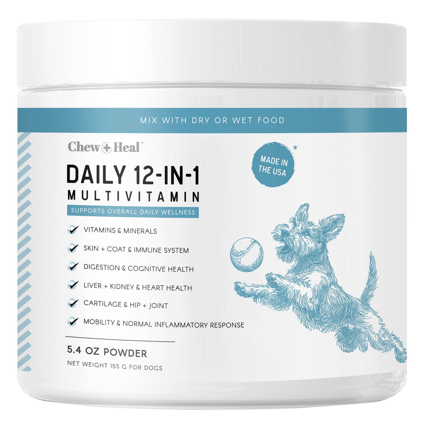 Daily 12-In-1 Multivitamin Powder for Dogs : Large