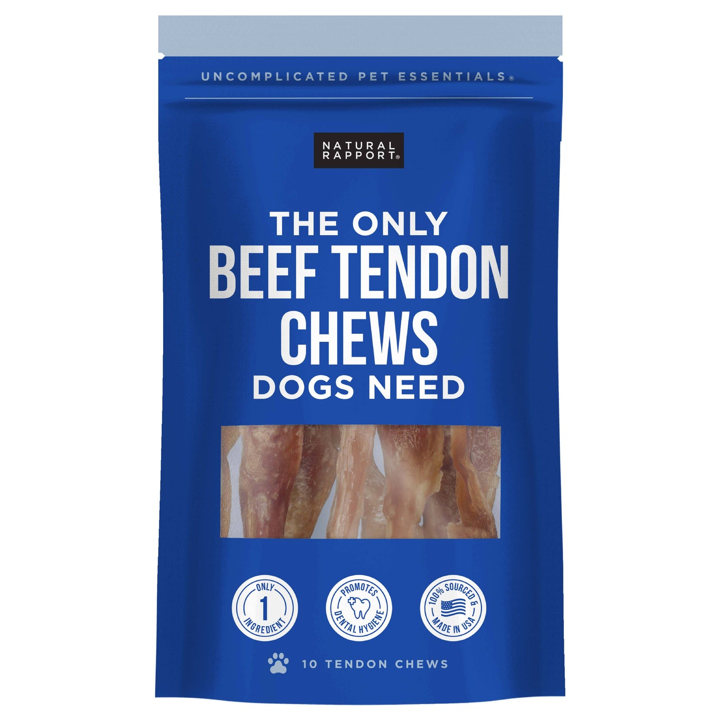 The Only Beef Tendon Chews Dogs Need: Regular - 10 count