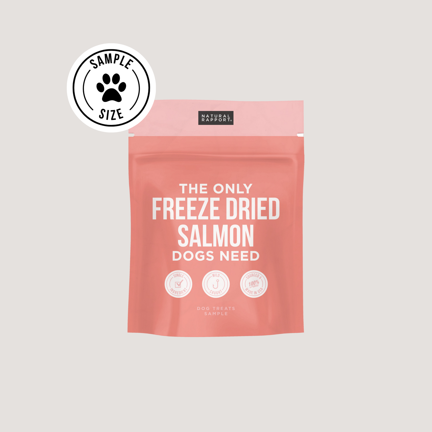 The Only Freeze Dried Salmon Dogs Need: 3 ounce