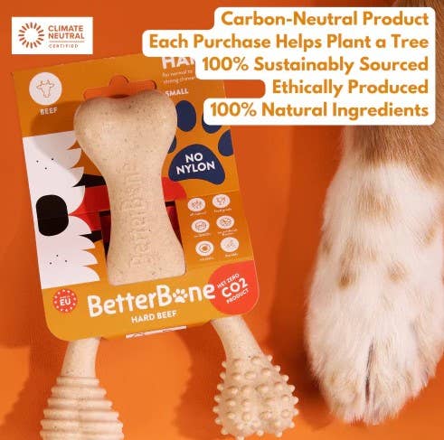 BetterBone Hard Beef Dog Chew Toy Mini